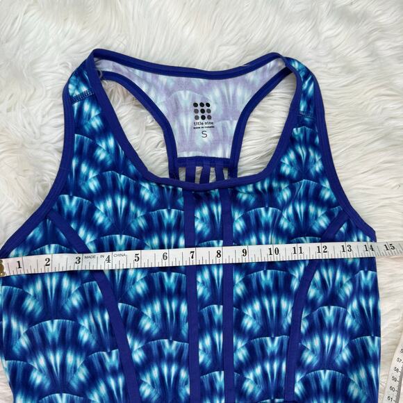 Title Nine Dream Golf  Racerback Dress Size S White Blue Geometric - Picture 4 of 16